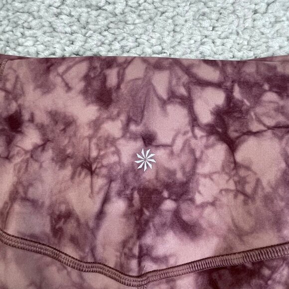 Athleta Salutation Stash Pocket 7/8 Legging Pink Tie Dye - Picture 5 of 8